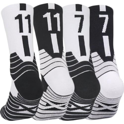 Men Anti Slip Basketball Socks Athletic Knee High Absorbent Breathable Towel Bottom Child Adult Sports Sock basketbol calcetines