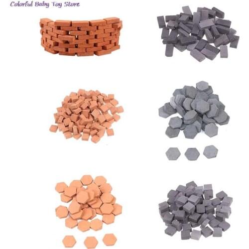 New 40/50/70/120PCS 1/16 Miniature DIY Durable Sand Table Diorama Landscape Kids Scenery Building Toy Modelling Simulation Brick