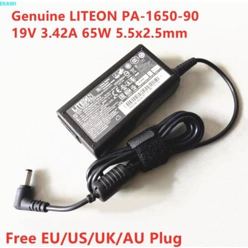 Genuine LITEON PA-1650-90 19V 3.42A 65W Power Supply AC Adapter For Satellite A80-122 PA-1650-91 PA-1650-02 Laptop Power Charger