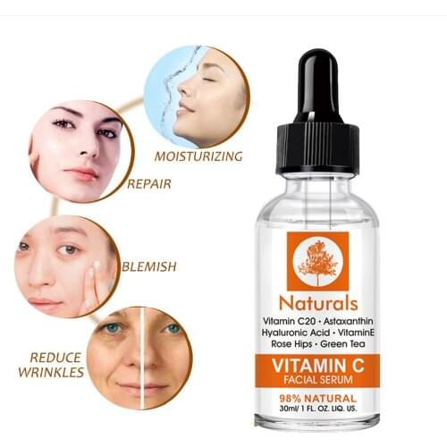 New Face Serum Vitamin C Whitening Facial Serum Retinol Firming Anti-Wrinkle Acne Moisturizing Essence 30ml VC Skin Care