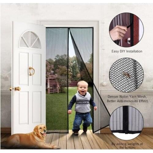 Mosquito Net Curtain Magnets Door Mesh Insect Sandfly Netting with Magnets on The Door Mesh Screen Hand Free Mosquito Repeller