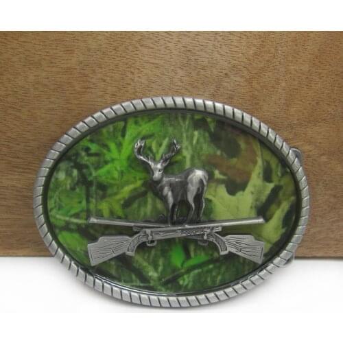 BuckleClub wholesale zinc alloy deer hunting belt buckle jeans gift belt buckle FP-03306 Luxurious retro western belt buckle