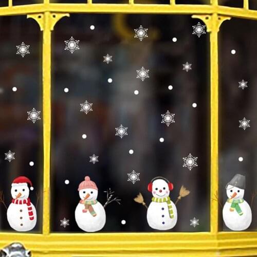 Christmas Electrostatic Wall Sticker Kids Room Bedroom Window Glass Wallpaper