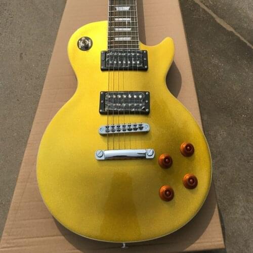 Seven strings custom made guitar 7 strings guitar gold dust electric guitar mahogany wood body rose wood fingerboard