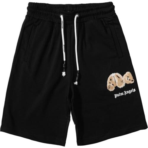 Palm Angels Men Women Unisex Lovers Couple Cartoon bear Style Fashion Cotton short pants Beach Casual shorts boyfriend gift