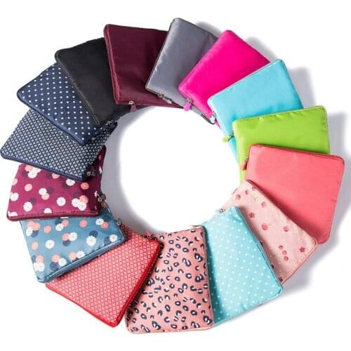 6PCS / LOT Shopping Bag Printing FoldableEco Storage Bag Reusable Tote Pouch Storage Travel Portable Handbag