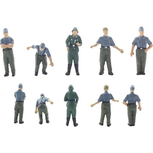 1/72 Die-casting German Soldiers 5 Soldiers Finished Product Matching Various Military Tanks And Car Toy Model Scene Accessories