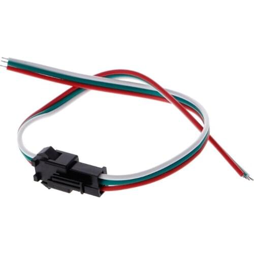 10 Pairs 3 Pin JST SM Male Female Plug Connector Cable For WS2812B WS2812 WS2811 LED Strip Lamp C90D
