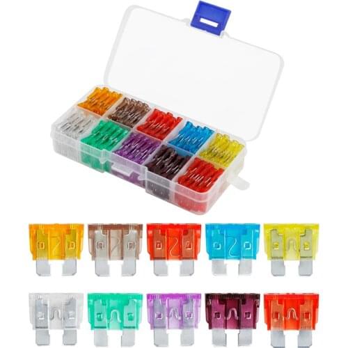 100pcs/lot Automotive Car Motorcycle Blade Fuse Kit Assortment fuses 5A 7.5A 10A 15A 20A 25A 30A 35A 40A 50A