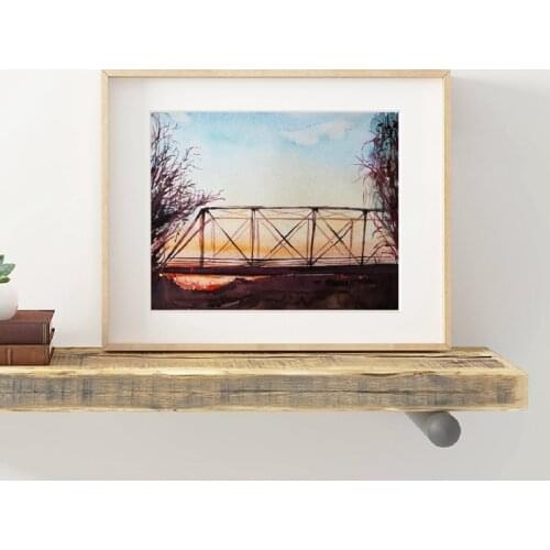 Watercolor One Tree Hill Bridge Poster Prints , Tv Show Series One Tree Hill Canvas Painting Poster Karens Cafe Fan Gift