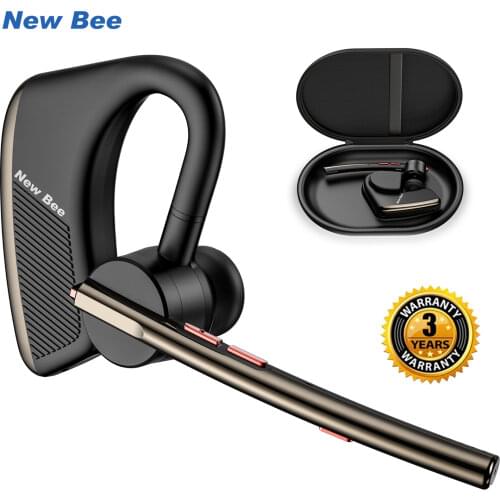 New Bee M50 Earphones Bluetooth 5.2 Headset Wireless Headphones with Dual Mic Earpiece CVC8.0 Noise Cancelling Hands-free