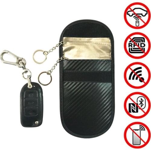 Car Key Signal Blocker Pouch RFID /WIFI /GSM /LTE /NFC Protect Keyless Remotes Control Entry Fob Guard Signal Blocking Pouch Bag