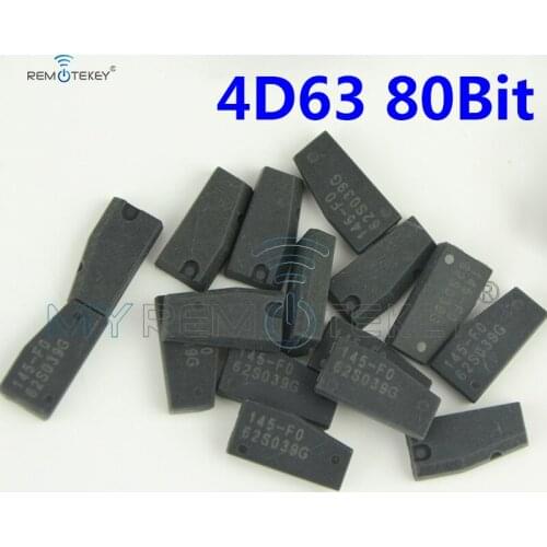 Remtekey 5PCS Transponder Key remote car key chip blank suitable for Ford 4D63 80 bit chip transponder carbon