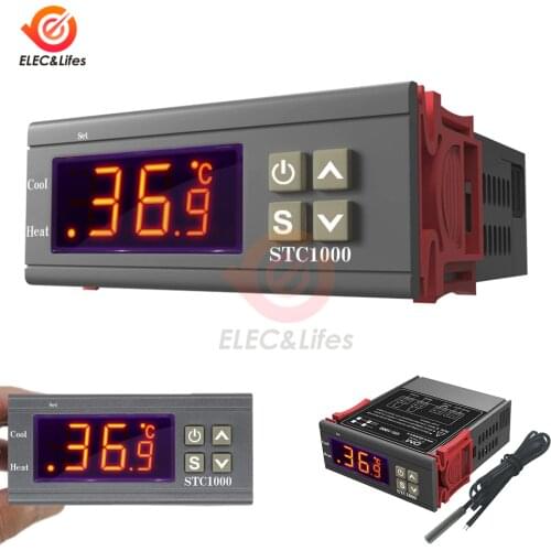 STC 1000 LED Digital Thermostat for Incubator Temperature Controller Thermoregulator Relay Heating Cooling STC-1000 12V 24V 220V