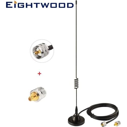 Eightwood Dual Band VHF UHF PL259 Male Antenna Aerial for BTECH ICOM Kenwood Midland Yaesu TYT AnyTone Amateur Radio Two Way Rad
