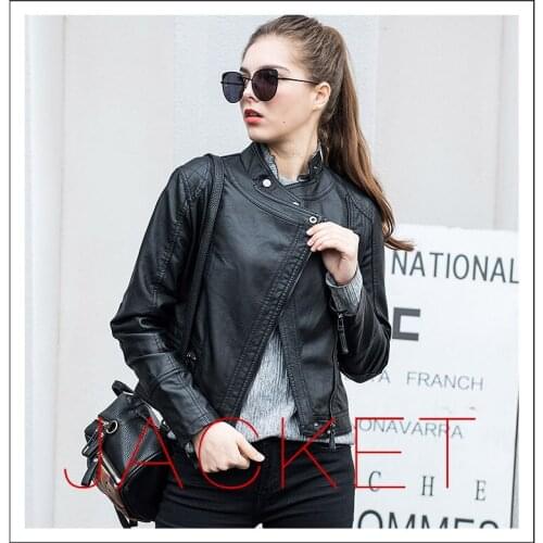 Leather Jacket Women Autumn Winter Motorcycle Faux Leather Jackets Zipper Basic Short Coat Streetwear jaqueta de couro