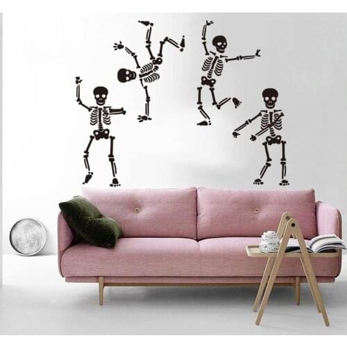 Cartoon Nite Battle Royal Skeleton Dance Game Wall Sticker Kids Room Playroom Gamer Fort Wall Decal Bedroom Vinyl Home Decor