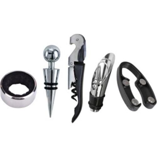 Wine Bottle Stopper Pourers Set Stainless Steel Cap Wine Bottle Stopper Funnel Pourer Dumping Plug Bar Tools LX6896