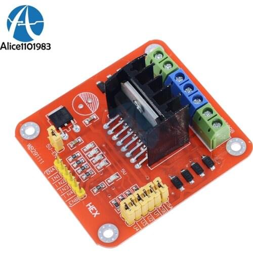 New Red L298N DC Motor Driver Module Stepper Motor Drive Dual H Bridge Max 20W 2A / Bridge Diy Electronic PCB Board For Arduino