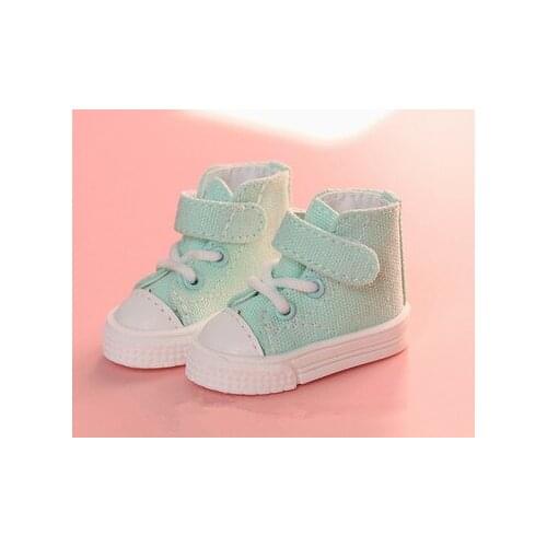 BJD Doll Shoes are suitable for 1/3 1/4 1/6 size Fashion Daily Casual Shoes Caron Color Handmade Sneakers Mint Black and Yellow
