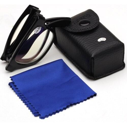 Seemfly Folding Hyperopia Eyeglasses New Anti-blue Light Portable Reading Glasses Diopter +1.0 +1.5 +2.0 +2.5 +3.0 +3.5 +4.0