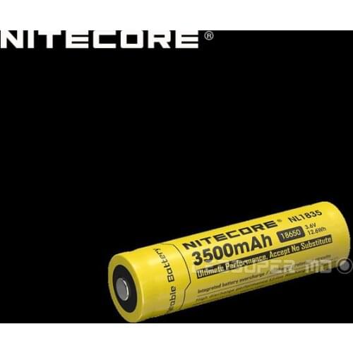 Original Nitecore NL1835 High discharge performance 18650 Li-ion Rechargeable Battery 3500mAh for Portable Lighting