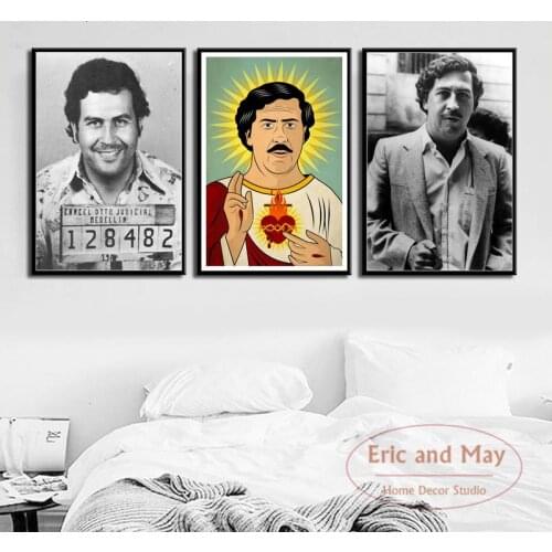 Pablo Escobar Hot Famous Art Painting Vintage Canvas Poster Wall Home Decor