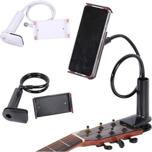 Protable Guitar Playing Long Arm Mobile Phone Clip Holder Bracket Lyric Viewing Tool guitar stand Guitar Accessories