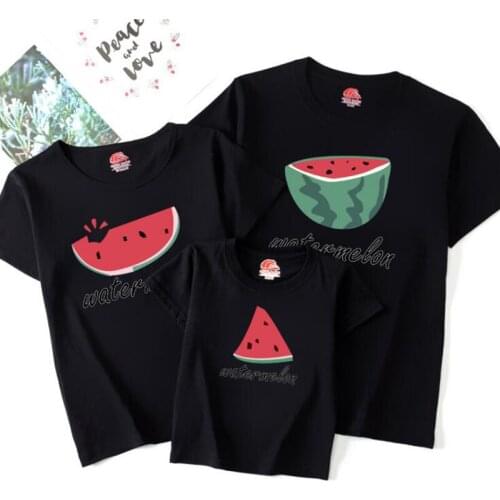 Matching Summer Fruits Printing Family Clothing Mother Daughter Son Father Kids T-shirt Family Look Mommy and Me Clothes