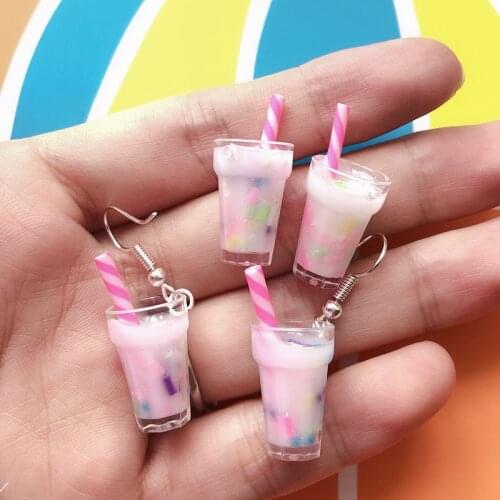 10pcs/pack Milk Color Fun Resin Charms Pendant Plastic Charms for DIY Jewelry Making