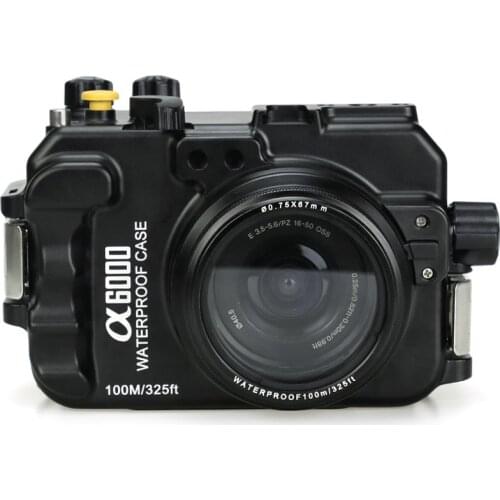 Pro 325ft 100m Underwater Diving Dive Seafrogs Waterproof Case Housing Aluminum For Sony A6000 16-50 ILCE-6000 16-50mm Camera