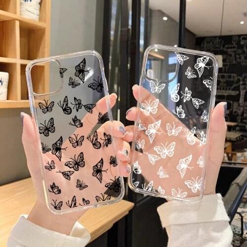 Clear Butterfly Cases For Huawei P50 P40 P30 P20 Honor Mate 20 10i 10 8X 9C 9 Lite E Pro P Smart 2021 Y9 Prime Y7 Y6 2019 Fundas