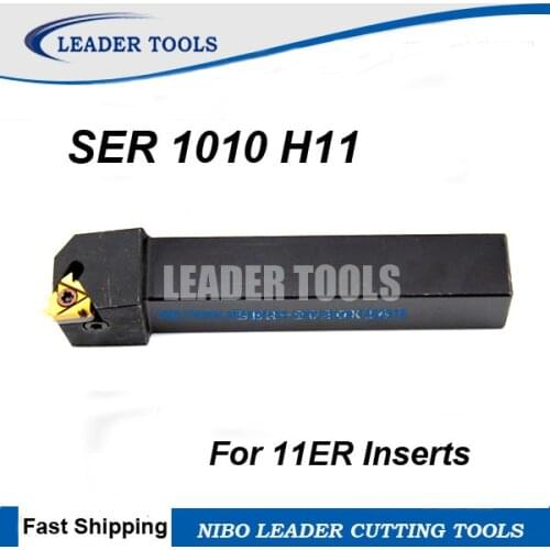 SER1010H11 External Threading Turning Tool,10*10*100 mm Threaded Turning Tool Holder, CNC Cutting tool Holder For 11ER Inserts