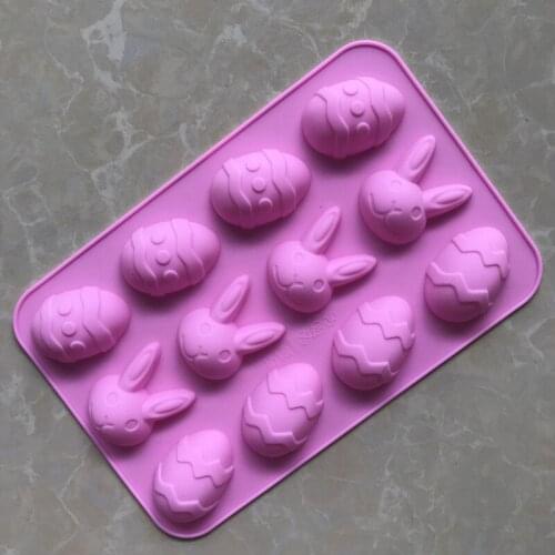 Silica Gel Easter Egg Chocolate Mold Cake Mold Home Baking DIY XG162