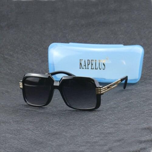 KAPELUS Unisex outdoor sunglasses UV protection 400 glasses Casual square sunglasses Large Frame Metal Sunglasses Rap & Hip-Hop