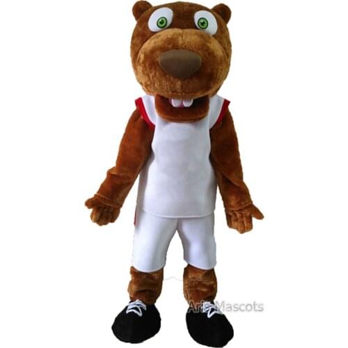 Sports Beaver Costume Full Mascot Plush Suit Adults Fancy Dress Animal Character Team Mascots Customized Carnival Costumes