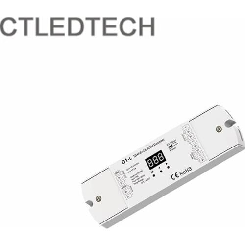 LED Strip Light 1 channel Constant voltage DMX512 RDM Decoder 3528 5050 single color Decoder 12V24V15A
