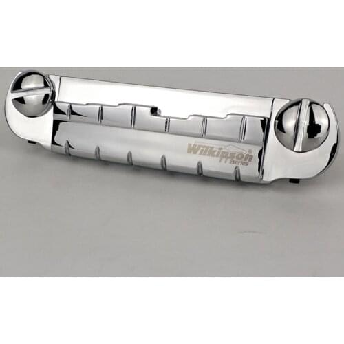 Wilkinson WOGT2 Adjustable Wraparound LP Electric Guitar Bridge Tailpiece Chrome Silver