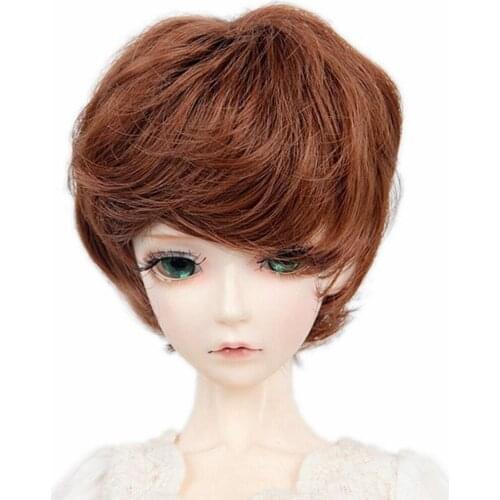 [wamami] 97# Red Brown Short Wig 1/3 SD AOD DOD DZ BJD Dollfie 8-9"