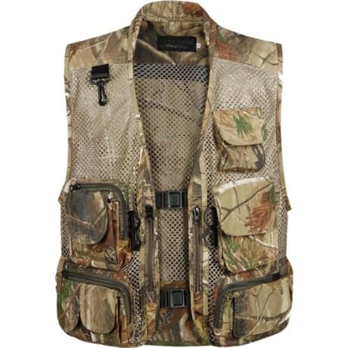 Mens Camo Vest Military Tactical Paintball Mesh Vest Hunt SWAT Combat Casual Camouflage Quick Dry Photography Working Vest