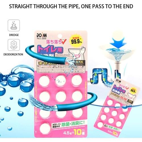 10 Pcs/pack Automatic Bleach Toilet Bowl Tank Cleaner Tablets Flush Cleaner Toilet Cleaning Pill Deodorant