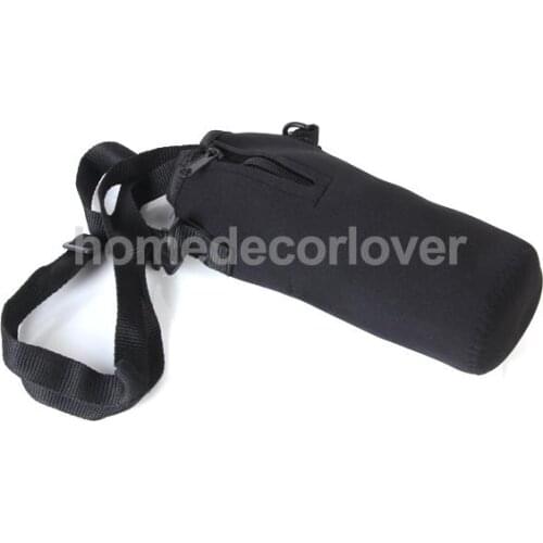1L Zip Insulated Water Bottle Cover Case Sleeve Pouch Carrier bag+Shoulder Strap