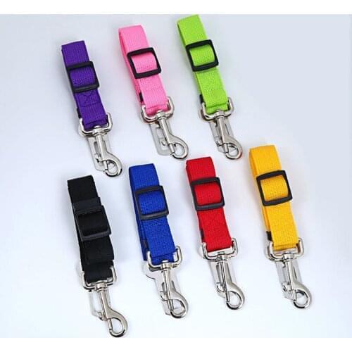 Wholesale 24pcs Car Pet Dog Seat Belt Puppy Car Seatbelt Harness Lead Clip Pet Dog Supplies Safety Lever Auto Traction Products