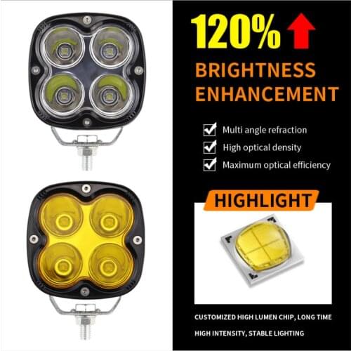 3 Inch Led Work Light 12V 24V For Car Fog Lamp 4x4 Off road Motorcycle Tractors Driving Lights White Square Spotlight