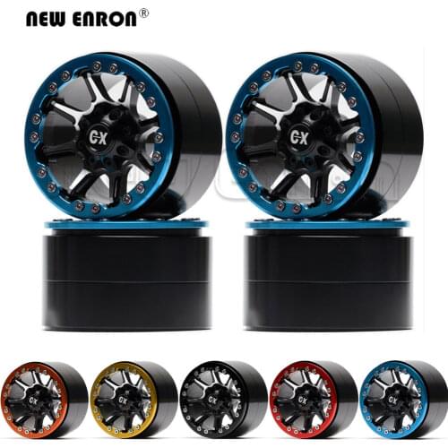 4Pc 2.2" Alloy 8-Spoke Beadlock Wheel Rim RC Hub for 1/10 RC Rock Crawler Car Axial SCX10 90046 Wraith HPI YETI KM2 Traxxas TRX4