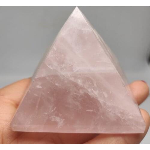 57mm Natural quartz crystal powder crystal rose pyramid reiki display pieces of natural stone and home decoration accessories