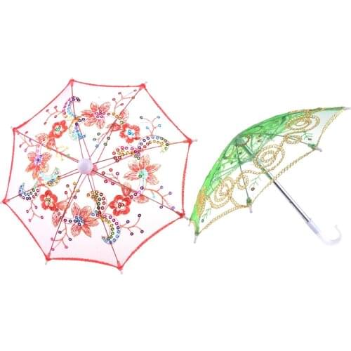 1Pcs Random Color BJD Doll Accessories Umbrella for 16 Inch and 18 Inch Doll Toys for Girls Christmas Gift Kids Toys