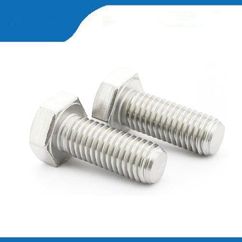 Free shipping 20pcs M3*8 high quality 304 Stainless Steel Hex head Bolts Outer Hexagon Screw Metric Thread DIN933 M3*6/8/10/12