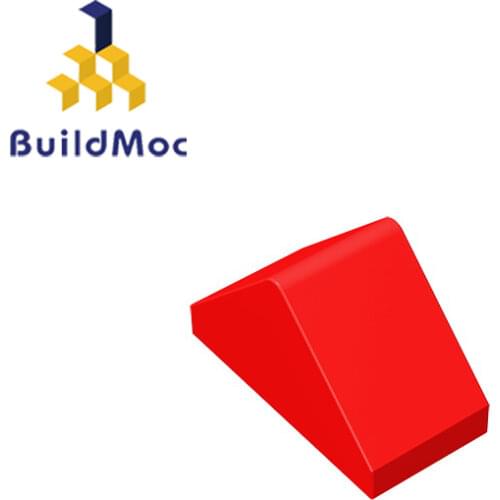 BuildMOC 3044 Slope 45 2 x 1 Double For Building Blocks Parts DIY Educational Classic Brand gift Toys