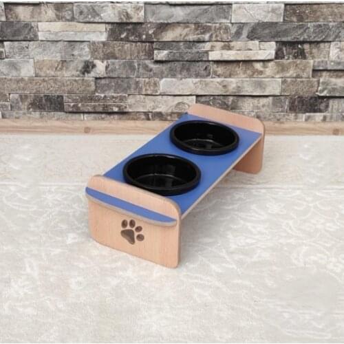 Wood Ceramic Cat Dog Mama And Water Bowl dog cat food bowl feeder bowl drinking water for puppy bowl feeding material pet
